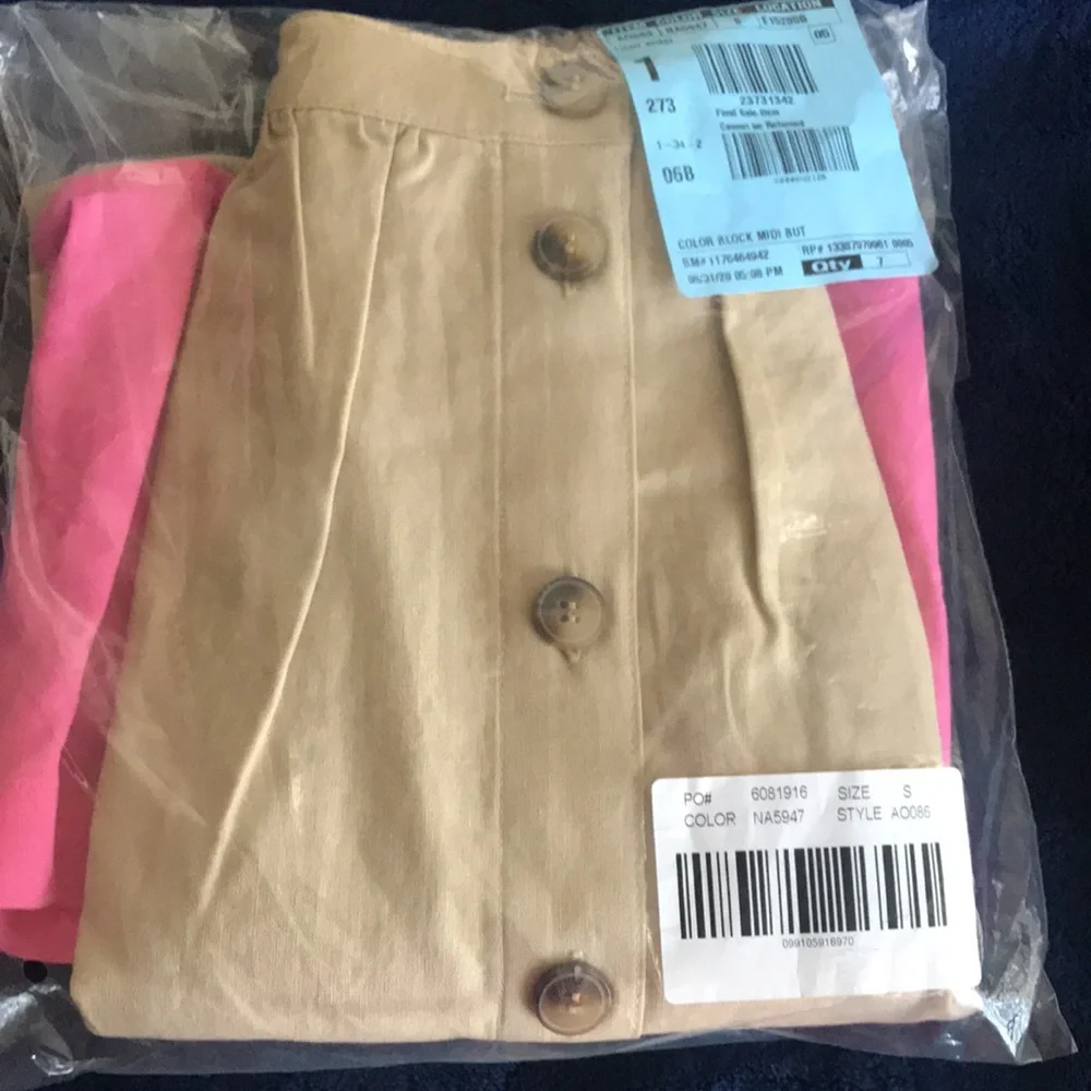 J.CREW Color Block Midi Skirt